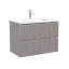 Тумба подвесная SANCOS Сноб Р (Snob R) 70x40x50 c двумя ящиками оснащенными доводчиками, Пыльная роза (Doha Soft) арт.SNR70/39SM