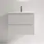 Тумба подвесная SANCOS Сноб Р (Snob R) 60x40x50 c двумя ящиками оснащенными доводчиками, Белый матовый (Bianco) арт.SNR60/39W