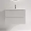 Тумба подвесная SANCOS Сноб Р (Snob R) 70x40x50 c двумя ящиками оснащенными доводчиками, Белый матовый (Bianco) арт.SNR70/39W