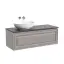 Тумба подвесная SANCOS Самая (Very) левая 120x45x40 c одним ящиком оснащенным доводчиками, Пыльная роза (Doha Soft), арт.VR120LSM