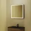 Зеркальный шкаф для ванной комнаты SANCOS Блик (Mirror) 80x15x75 с LED подсветкой, цвет Дуб чарльстон, арт. MI80ECH