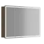 Зеркальный шкаф для ванной комнаты SANCOS Блик (Mirror) 120x15x75 с LED подсветкой, цвет Дуб чарльстон, арт. MI120ECH