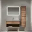Тумба подвесная SANCOS Натура 1.0 (Nature 1.0) 100x45x50 c одним ящиком оснащенным доводчиками скрытого монтажа и открытой нишей, Дуб чарльстон, арт.MR1.0100ECH