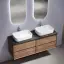 Тумба подвесная SANCOS Натура 2.0 (Nature 2.0) 70x45x50 с двумя ящиками оснащенными доводчиками скрытого монтажа, Дуб чарльстон, арт.MR2.070ECH