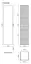 Шкаф-пенал подвесной SANCOS Фолк (Folk) 35x35x165 цвет Темный серый (Grey soft) арт. PFL35GS