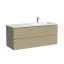 Тумба подвесная SANCOS Фолк (Folk) правая 120x45x50 c двумя ящиками оснащенными доводчиками, Капучино, арт.FL120RCP