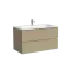 Тумба подвесная SANCOS Фолк (Folk) 90x45x50 c двумя ящиками оснащенными доводчиками, Капучино, арт.FL90CP