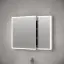 Зеркальный шкаф для ванной комнаты из алюминия SANCOS Реформа (Evoke) 90x70x14 с LED подсветкой, арт. SC8090