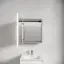 Зеркальный шкаф для ванной комнаты из алюминия SANCOS Реформа (Evoke) 60x70x14 с LED подсветкой, арт. SC8060