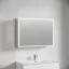 Зеркальный шкаф для ванной комнаты из алюминия SANCOS Реформа (Evoke)100x70x14 с LED подсветкой, арт. SC80100