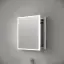 Зеркальный шкаф для ванной комнаты из алюминия SANCOS Реформа (Evoke) 60x70x14 с LED подсветкой, арт. SC8060