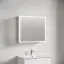 Зеркальный шкаф для ванной комнаты из алюминия SANCOS Реформа (Evoke) 80x70x14 с LED подсветкой арт. SC8080