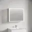 Зеркальный шкаф для ванной комнаты из алюминия SANCOS Реформа (Evoke) 90x70x14 с LED подсветкой, арт. SC8090