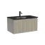 Тумба подвесная SANCOS Код (Code) 80x45х40 c одним ящиком оснащенным доводчиками, цвет серая платина, арт. CD80GP