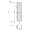 Шкаф-пенал подвесной SANCOS Код (Code) 35x35x165 цвет Белый матовый (bianco) арт. PCD35W