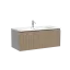 Тумба подвесная SANCOS Код (Code) 100x45х40 c одним ящиком оснащенным доводчиками, цвет серо- бежевый, арт. CD100GB
