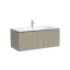 Тумба подвесная SANCOS Код (Code) 100x45х40 c одним ящиком оснащенным доводчиками, цвет серая платина, арт. CD100GP