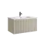 Тумба подвесная SANCOS Сноб Р 1.0 (Snob R 1.0) 80x45x40 c одним ящиком оснащенным доводчиками, Бежевый матовый (Beige Soft) арт.SNR1.080CE