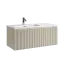 Тумба подвесная SANCOS Сноб Р 1.0 (Snob R 1.0) 100x45x40 c одним ящиком оснащенным доводчиками, Бежевый матовый (Beige Soft) арт.SNR1.0100LCE