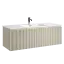 Тумба подвесная SANCOS Сноб Р 1.0 (Snob R 1.0) 120x45x40 c одним ящиком оснащенным доводчиками, Бежевый матовый (Beige Soft) арт.SNR1.0120CE