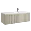 Тумба подвесная SANCOS Сноб Р 1.0 (Snob R 1.0) 120x45x40 c одним ящиком оснащенным доводчиками, Бежевый матовый (Beige Soft) арт.SNR1.0120RCE