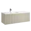 Тумба подвесная SANCOS Сноб Р 1.0 (Snob R 1.0) 120x45x40 c одним ящиком оснащенным доводчиками, Бежевый матовый (Beige Soft) арт.SNR1.0120LCE