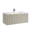 Тумба подвесная SANCOS Сноб Р 1.0 (Snob R 1.0) 100x45x40 c одним ящиком оснащенным доводчиками, Бежевый матовый (Beige Soft) арт.SNR1.0100CE