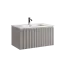 Тумба подвесная SANCOS Сноб Р 1.0 (Snob R 1.0) 80x45x40 c одним ящиком оснащенным доводчиками, Пыльная роза (Doha Soft) арт.SNR1.080SM