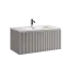 Тумба подвесная SANCOS Сноб Р 1.0 (Snob R 1.0) 90x45x40 c одним ящиком оснащенным доводчиками, Пыльная роза (Doha Soft) арт.SNR1.090SM