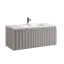 Тумба подвесная SANCOS Сноб Р 1.0 (Snob R 1.0) 100x45x40 c одним ящиком оснащенным доводчиками, Пыльная роза (Doha Soft) арт.SNR1.0100SM