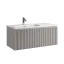 Тумба подвесная SANCOS Сноб Р 1.0 (Snob R 1.0) 100x45x40 c одним ящиком оснащенным доводчиками, Пыльная роза (Doha Soft) арт.SNR1.0100LSM