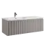 Тумба подвесная SANCOS Сноб Р 1.0 (Snob R 1.0) 120x45x40 c одним ящиком оснащенным доводчиками, Пыльная роза (Doha Soft) арт.SNR1.0120LSM