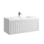 Тумба подвесная SANCOS Сноб Р 1.0 (Snob R 1.0) 100x45x40 c одним ящиком оснащенным доводчиками, Белый матовый (Bianco) арт.SNR1.0100W