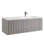 Тумба подвесная SANCOS Сноб Р 1.0 (Snob R 1.0) 120x45x40 c одним ящиком оснащенным доводчиками, Пыльная роза (Doha Soft) арт.SNR1.0120RSM