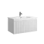 Тумба подвесная SANCOS Сноб Р 1.0 (Snob R 1.0) 80x45x40 c одним ящиком оснащенным доводчиками, Белый матовый (Bianco) арт.SNR1.080W