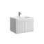 Тумба подвесная SANCOS Сноб Р 1.0 (Snob R 1.0) 60x45x40 c одним ящиком оснащенным доводчиками, Белый матовый (Bianco) арт. SNR1.060W