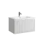 Тумба подвесная SANCOS Сноб Р 1.0 (Snob R 1.0) 70x45x40 c одним ящиком оснащенным доводчиками Белый матовый (Bianco) арт. SNR1.070W