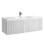 Тумба подвесная SANCOS Сноб Р 1.0 (Snob R 1.0) 120x45x40 c одним ящиком оснащенным доводчиками, Белый матовый (Bianco) арт.SNR1.0120W