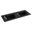 Умывальник накладной прямоугольный (цвет Черный Матовый) Элемент (Element)  1210*465*180мм