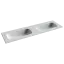 Раковина накладная мебельная Грация (Grace) прямоугольная 1610x457x137 с двумя чашами без отверстий под смеситель цвет белый CN7023wx