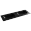 Раковина накладная мебельная Грация (Grace) прямоугольная 1410x457x137 с двумя чашами без отверстий под смеситель, цвет черный матовый CN7022MBwx