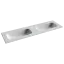 Раковина накладная мебельная Грация (Grace) прямоугольная 1610x457x137 с двумя чашами и отверстиями под смеситель цвет белый CN7023