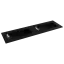 Раковина накладная мебельная Грация (Grace) прямоугольная 1610x457x137 с двумя чашами без отверстий под смеситель цвет черный матовый CN7023MBwx