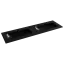 Раковина накладная мебельная Грация (Grace) прямоугольная 1610x457x137 с двумя чашами и отверстиями под смеситель цвет черный матовый CN7023MB
