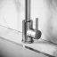 Смеситель для кухни из нержавеющей стали Sancos Сталь (Stainless), с поворотным Г изливом, арт SC12002SS