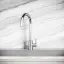 Смеситель для кухни из нержавеющей стали Sancos Сталь (Stainless), с поворотным R изливом, арт SC12001SS