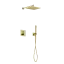 Душевой комплект с термостатом SANCOS Линн (Linn), с внутренней частью, брашированное золото, вакуумное напыление (PVD-покрытие), арт. SC9022BG