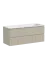 Тумба подвесная SANCOS Сноб T (Snob T) 120x45x50 c двумя ящиками оснащенными доводчиками, Бежевый матовый (Beige Soft), арт.SNT120CE