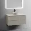 Тумба подвесная SANCOS Сноб Р (Snob R) 80x45x50 c двумя ящиками оснащенными доводчиками, Белый матовый (Bianco), арт.SNR80W
