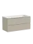 Тумба подвесная SANCOS Сноб Р (Snob R) 80x45x50 c двумя ящиками оснащенными доводчиками, Белый матовый (Bianco), арт.SNR80W